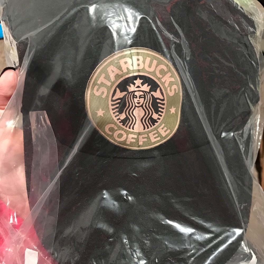 2 Starbucks baseball hats